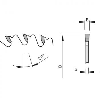 Zeichnung: Stehle 58104006 ZFL Zuschneid-Kreissägeblatt